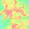 Siqueira Campos topographic map, elevation, terrain