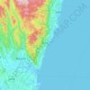 Hitachi topographic map, elevation, terrain