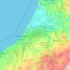 Rabat-Salé-Kénitra topographic map, elevation, terrain