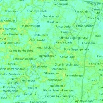 Bishnupur - II topographic map, elevation, terrain