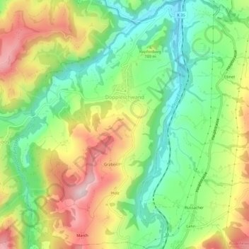 Doppleschwand topographic map, elevation, terrain