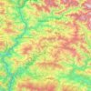 Baitadi topographic map, elevation, terrain