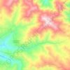 Capulálpam de Méndez topographic map, elevation, terrain