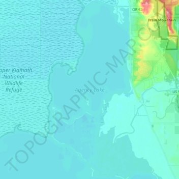 Agency Lake topographic map, elevation, terrain