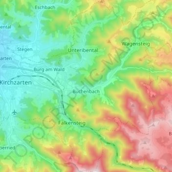 Buchenbach topographic map, elevation, terrain