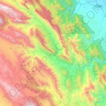 Rayones topographic map, elevation, terrain