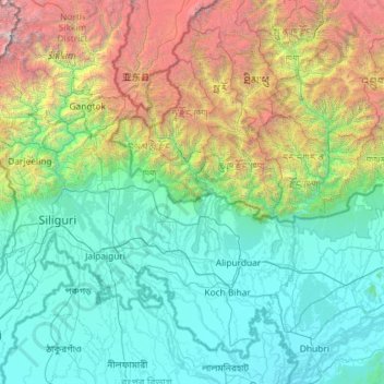 Torsa topographic map, elevation, terrain
