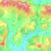West Dean topographic map, elevation, terrain