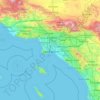 Condado de Los Ángeles topographic map, elevation, terrain