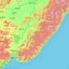 Krai de Primorie topographic map, elevation, terrain