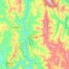 Saiha topographic map, elevation, terrain