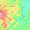 Newark and Sherwood topographic map, elevation, terrain