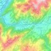 Rossinière topographic map, elevation, terrain