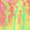 West Agder topographic map, elevation, terrain