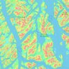 Isla Little Wellington topographic map, elevation, terrain