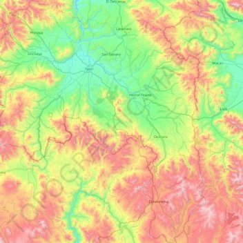 Espinar topographic map, elevation, terrain