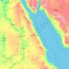 Red Sea topographic map, elevation, terrain