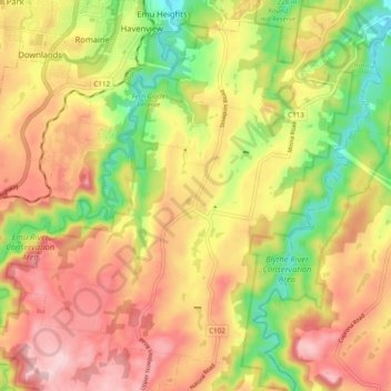 Stowport topographic map, elevation, terrain