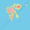 Svalbard topographic map, elevation, terrain