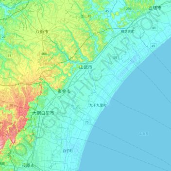 Sammu topographic map, elevation, terrain