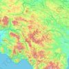 Potenza topographic map, elevation, terrain