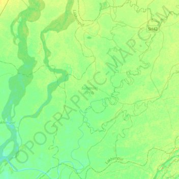 Subansiri (Pt-I) topographic map, elevation, terrain