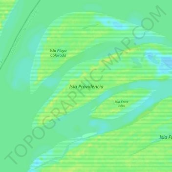 Isla Providencia topographic map, elevation, terrain