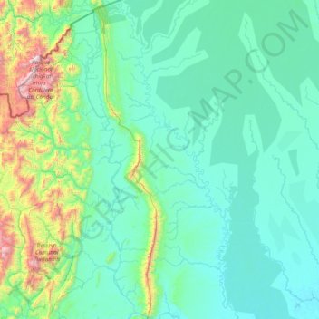 Zona Reservada Santiago-Comaina topographic map, elevation, terrain