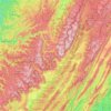 Pocahontas County topographic map, elevation, terrain