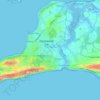Freshwater topographic map, elevation, terrain