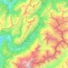 Vallée de Chamonix-Mont-Blanc topographic map, elevation, terrain