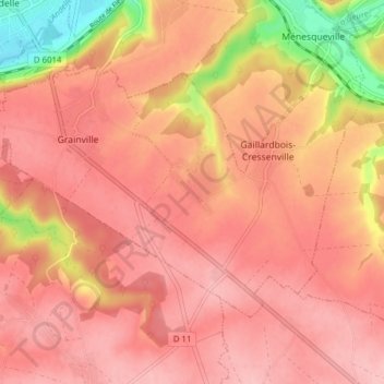 Val topographic map, elevation, terrain
