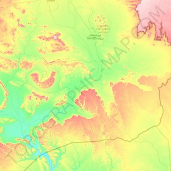 Taouz topographic map, elevation, terrain