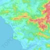 Canacona topographic map, elevation, terrain