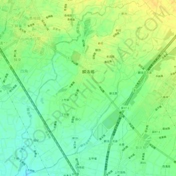 Linluo topographic map, elevation, terrain