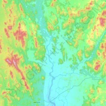 Gudari topographic map, elevation, terrain