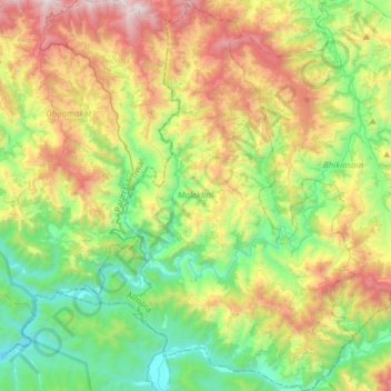 Molekhal topographic map, elevation, terrain