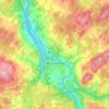 Brompton topographic map, elevation, terrain
