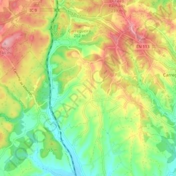 Beselga topographic map, elevation, terrain