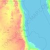 Port Sudan topographic map, elevation, terrain