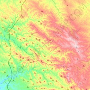 São Barnabé topographic map, elevation, terrain