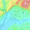 Hejin City topographic map, elevation, terrain