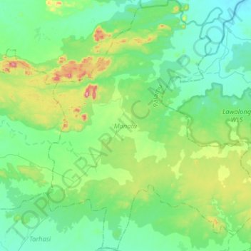Manatu topographic map, elevation, terrain