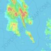 Leyte du Sud topographic map, elevation, terrain