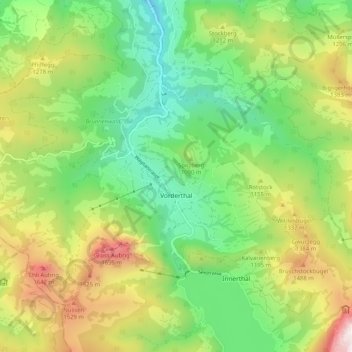 Vorderthal topographic map, elevation, terrain