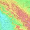 Zakarpattia Oblast topographic map, elevation, terrain