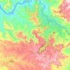 Pedregulho topographic map, elevation, terrain