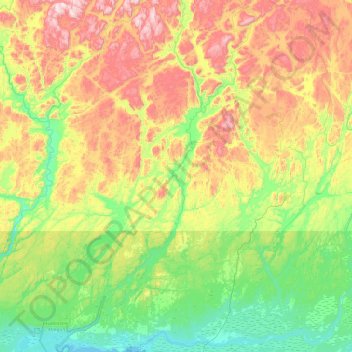 Rivière Mingan topographic map, elevation, terrain