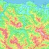 Urola-Kosta topographic map, elevation, terrain