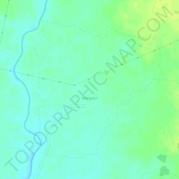 Nimgaon topographic map, elevation, terrain